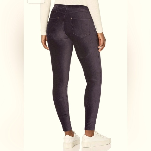 Small HUE light black corduroy skinny leg leggings stretch very flattering! - Picture 1 of 14
